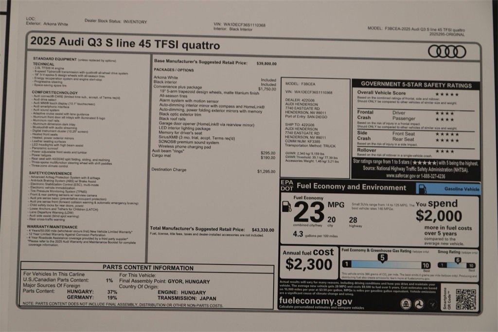 New 2025 Audi Q3 2.0T Premium image 32