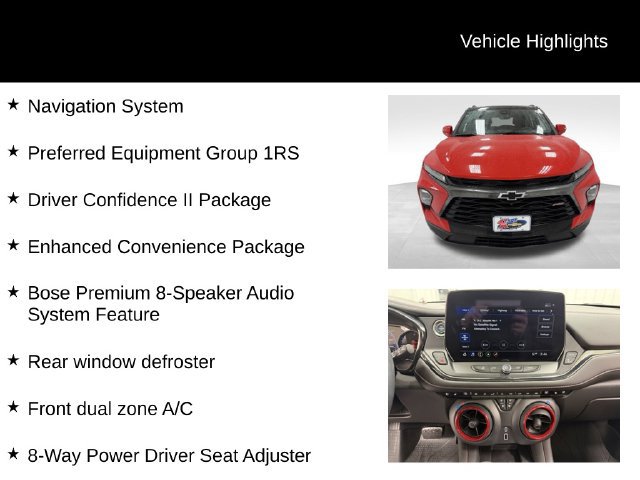 Certified 2023 Chevrolet Blazer RS w/ Driver Confidence II Package AWD/4WD image 16