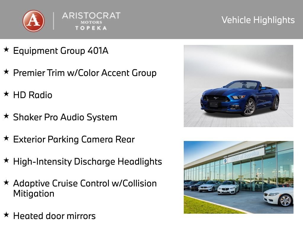 Used 2017 Ford Mustang GT Premium w/ Equipment Group 401A RWD image 2