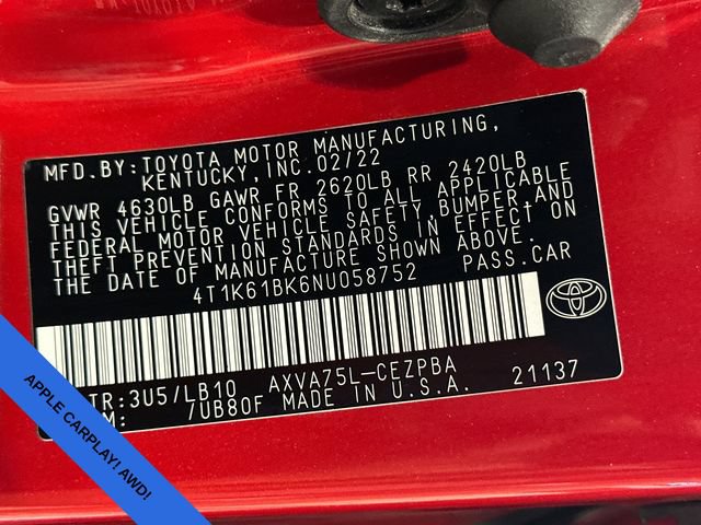 Used 2022 Toyota Camry XSE AWD/4WD image 25