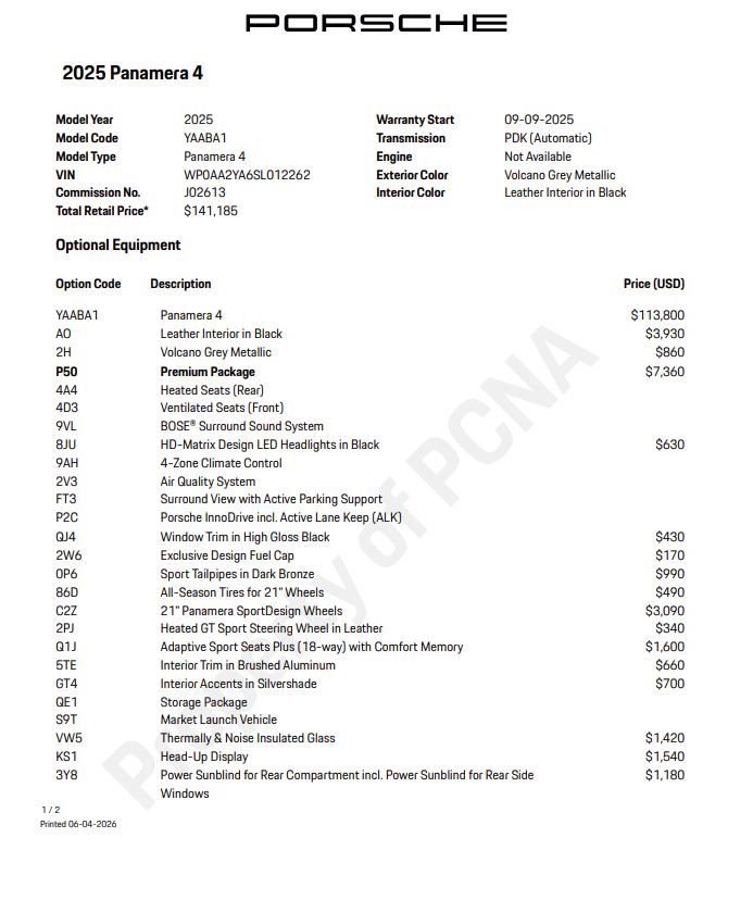 Certified 2025 Porsche Panamera 4 AWD/4WD image 6