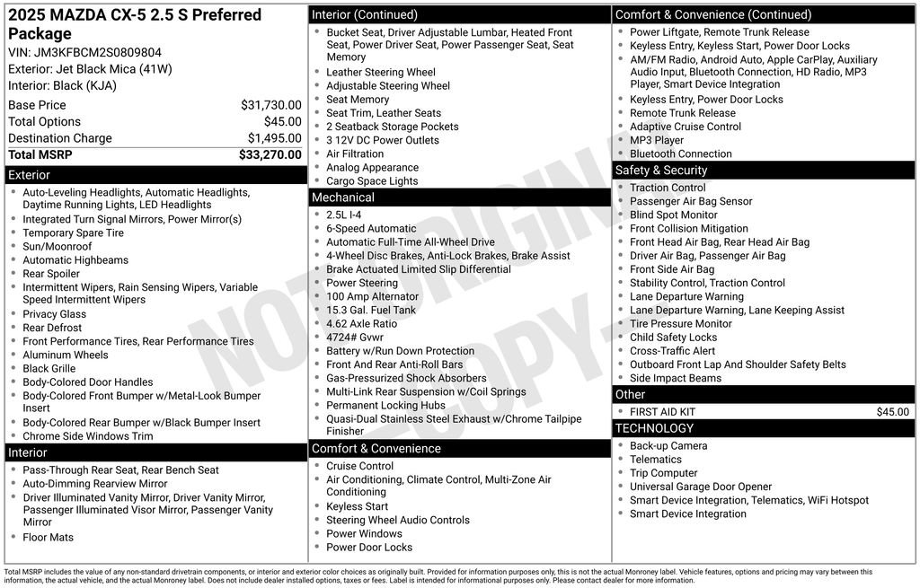 New 2025 MAZDA CX-5 AWD 2.5 S w/ Preferred Package image 34