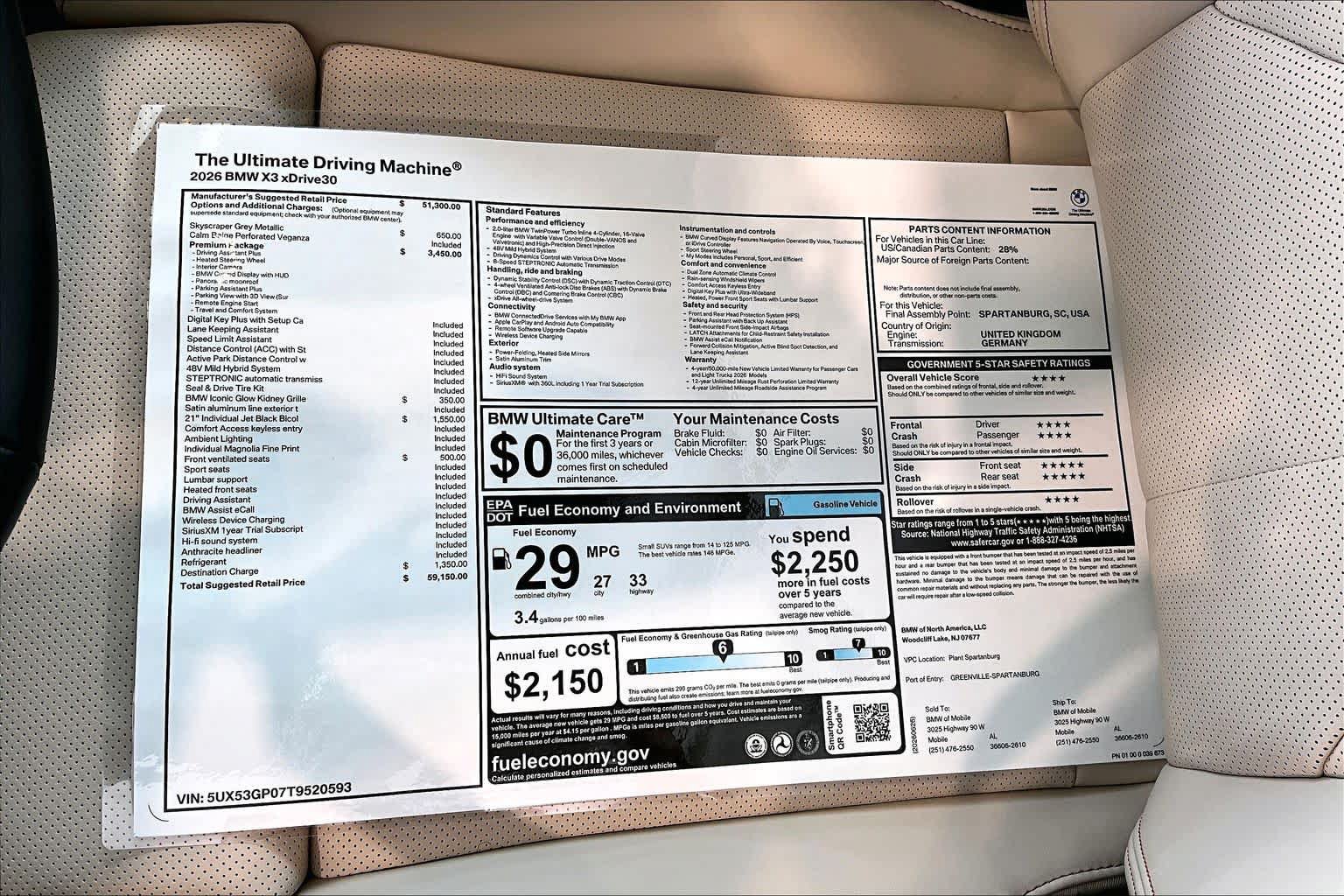 New 2026 BMW X3 xDrive30i w/ Premium Package AWD/4WD image 19