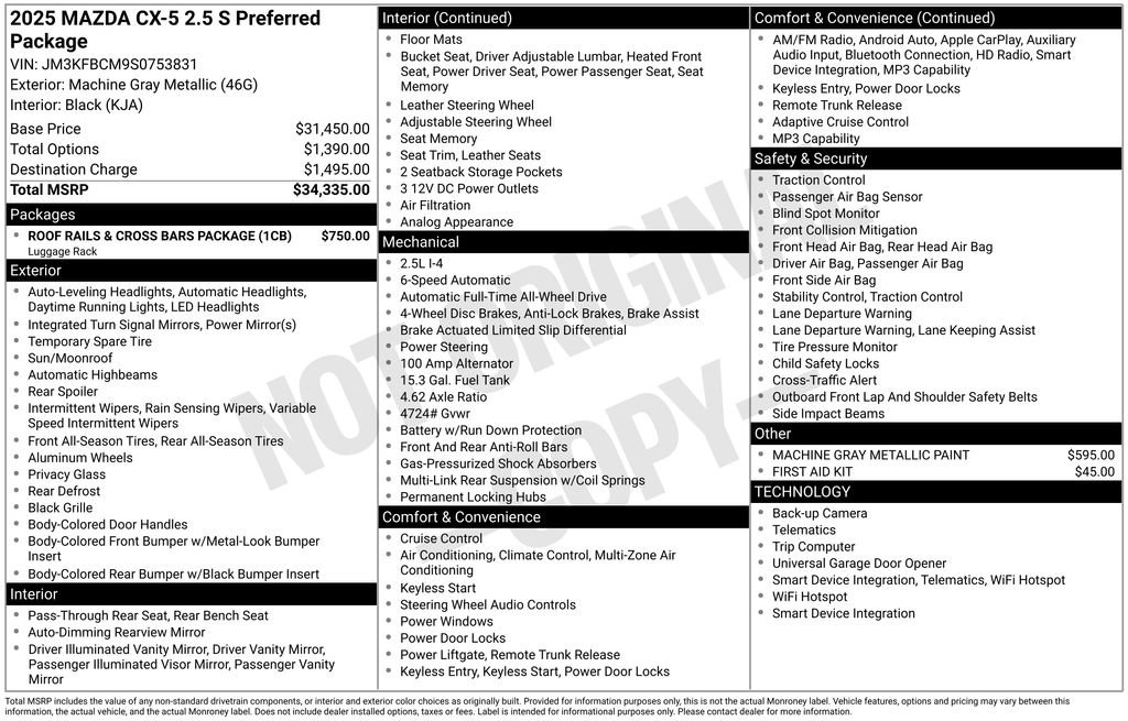 New 2025 MAZDA CX-5 AWD 2.5 S image 37
