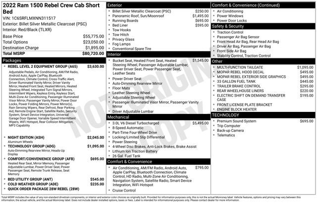 Used 2022 RAM 1500 Rebel w/ Rebel Level 2 Equipment Group AWD/4WD image 3