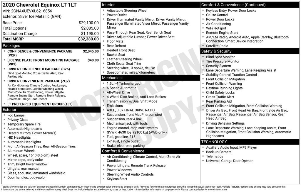 Used 2020 Chevrolet Equinox LT image 10