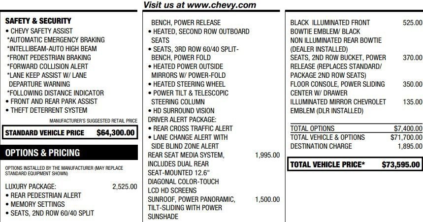 Certified 2023 Chevrolet Tahoe Z71 w/ Luxury Package AWD/4WD image 2