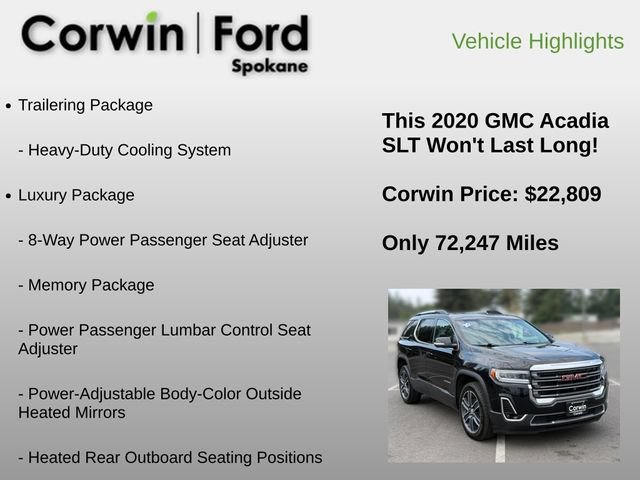 Used 2020 GMC Acadia SLT w/ Premium Package AWD/4WD image 12