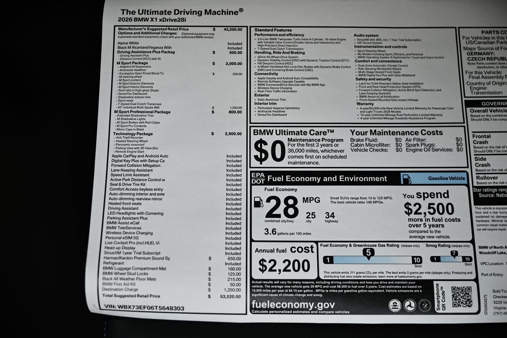 New 2026 BMW X1 xDrive28i w/ Technology Package AWD/4WD image 25