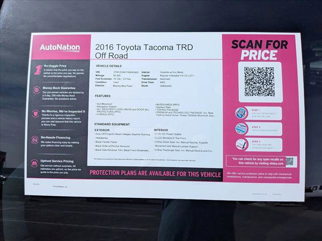 Used 2016 Toyota Tacoma TRD Off-Road w/ Premium & Technology Package image 23