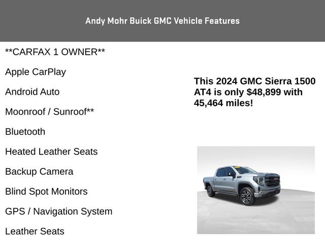 Used 2024 GMC Sierra 1500 AT4 w/ Technology Package AWD/4WD image 4