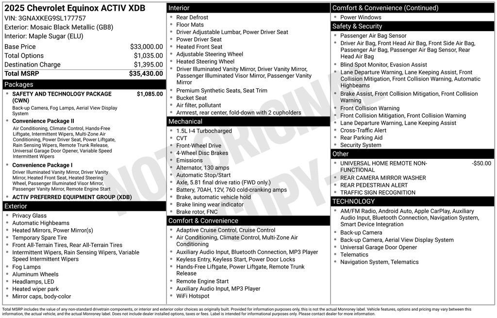 Used 2025 Chevrolet Equinox ACTIV w/ Safety and Technology Package image 6
