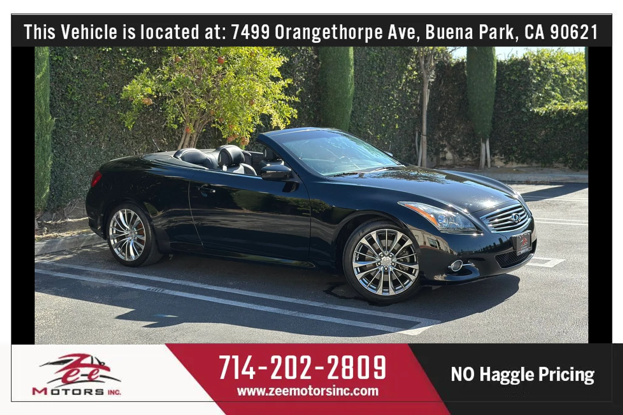 Used 2012 INFINITI G37 Convertible w/ Premium Pkg RWD image 1