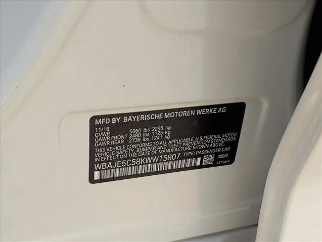 Used 2019 BMW 540i w/ Convenience Package RWD image 15