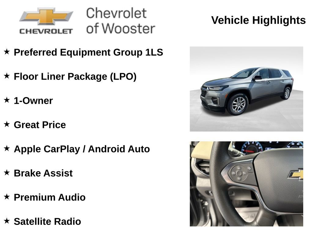 Used 2023 Chevrolet Traverse LS w/ LPO, Floor Liner Package AWD/4WD image 2