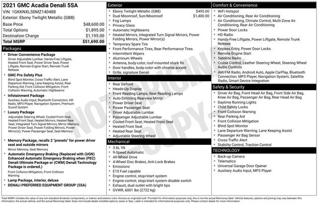 Used 2021 GMC Acadia Denali image 26