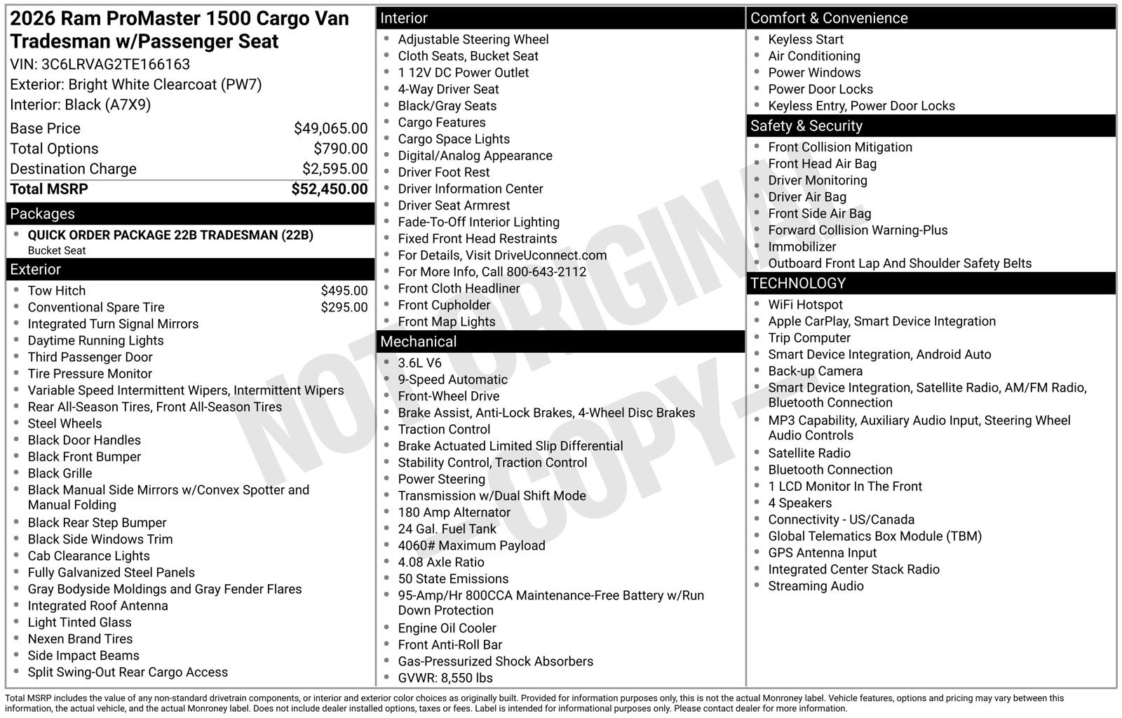 New 2026 RAM ProMaster 1500 FWD image 23