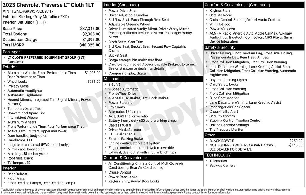 Used 2023 Chevrolet Traverse LT image 40