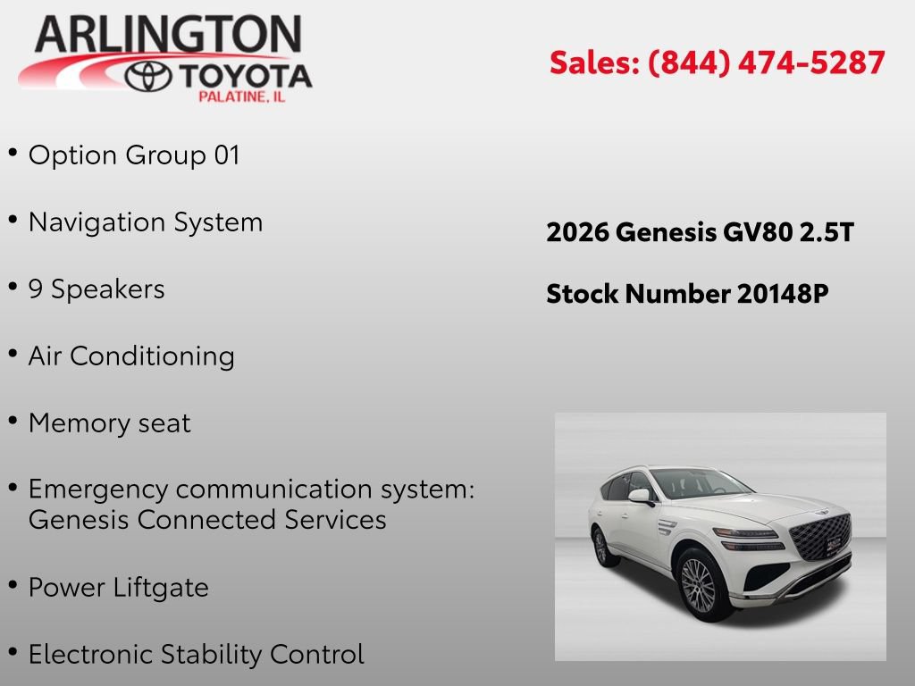 Used 2026 Genesis GV80 2.5T AWD/4WD image 2