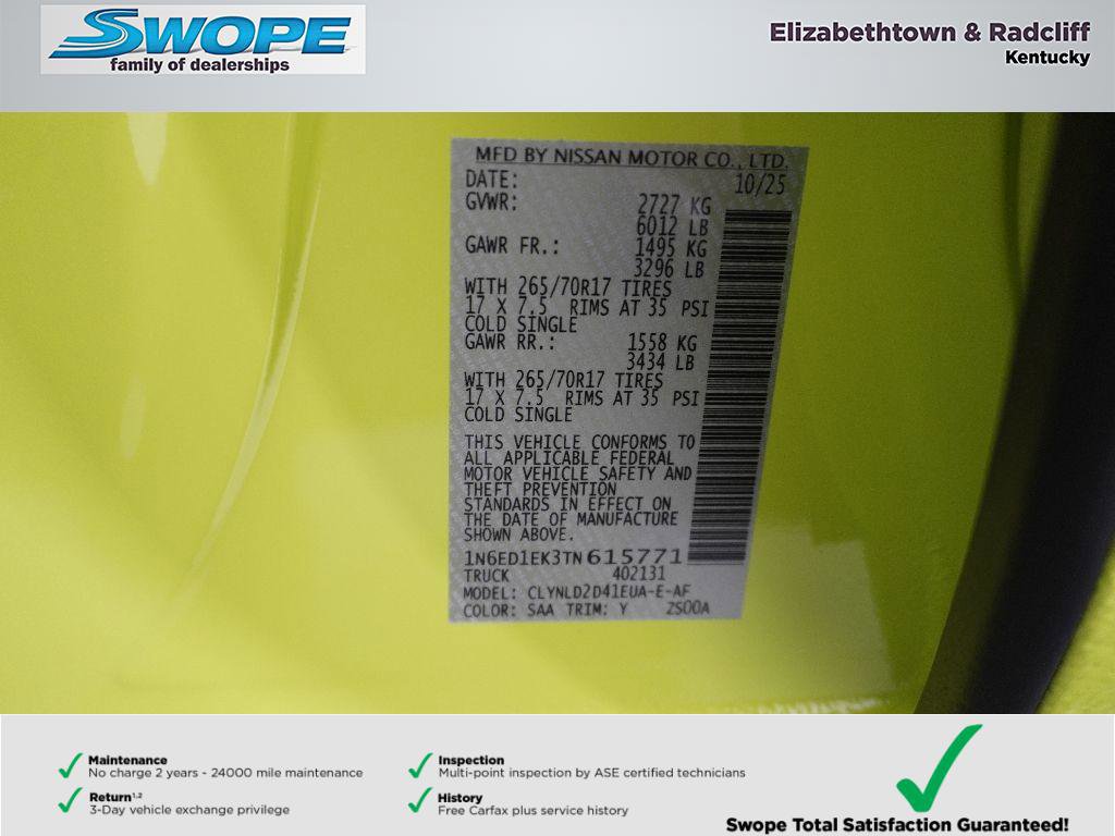 New 2026 Nissan Frontier PRO-4X w/ Pro Premium Package image 26