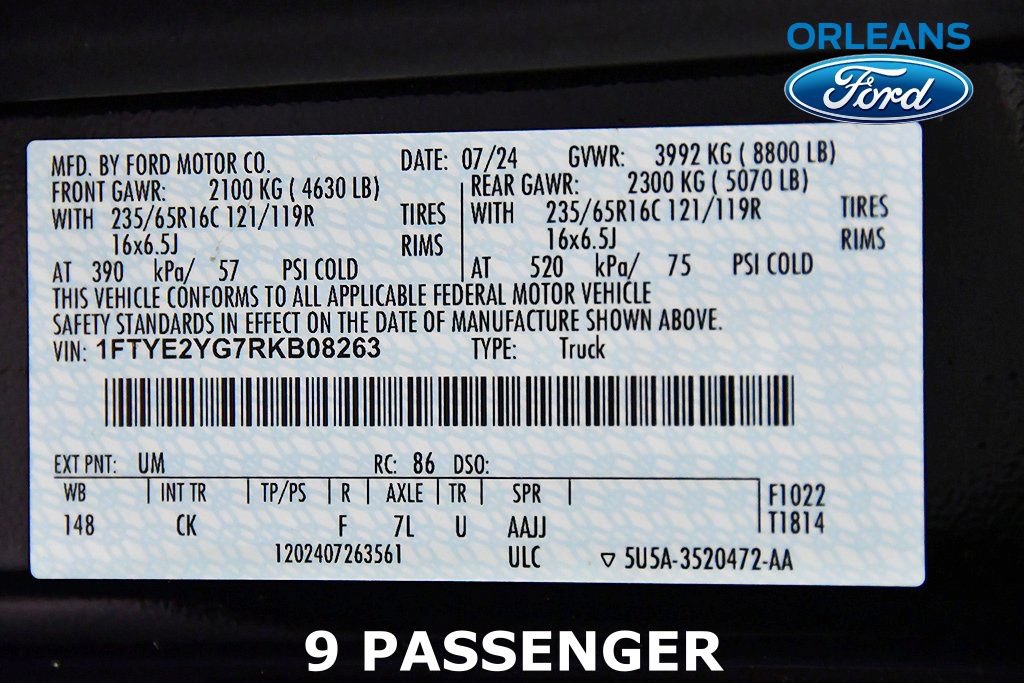 New 2024 Ford Transit 150 Low Roof AWD image 15