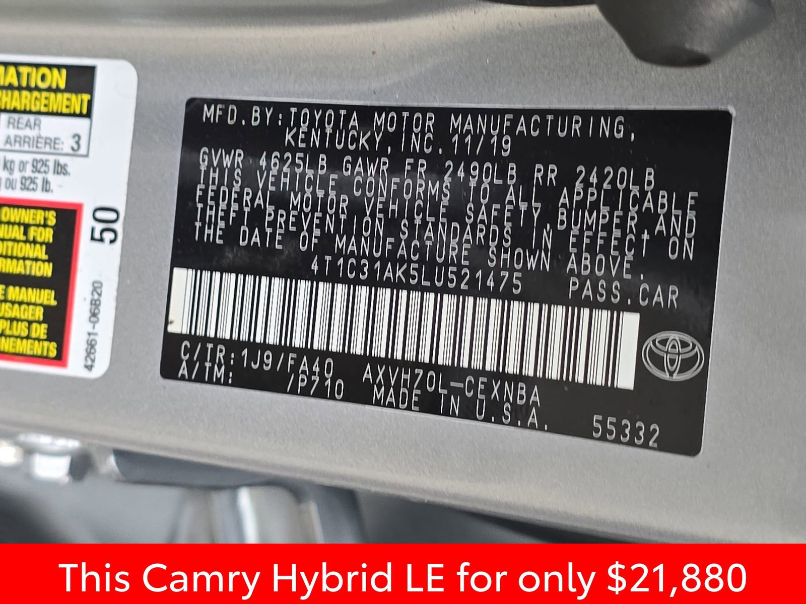 Used 2020 Toyota Camry LE image 41