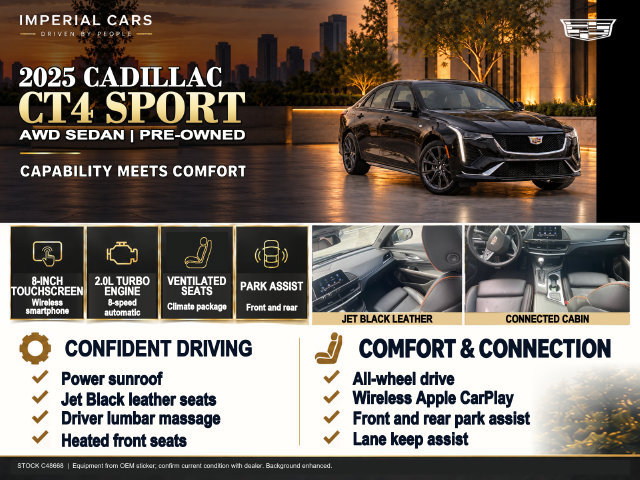 Used 2025 Cadillac CT4 Sport w/ Climate Package AWD/4WD image 6