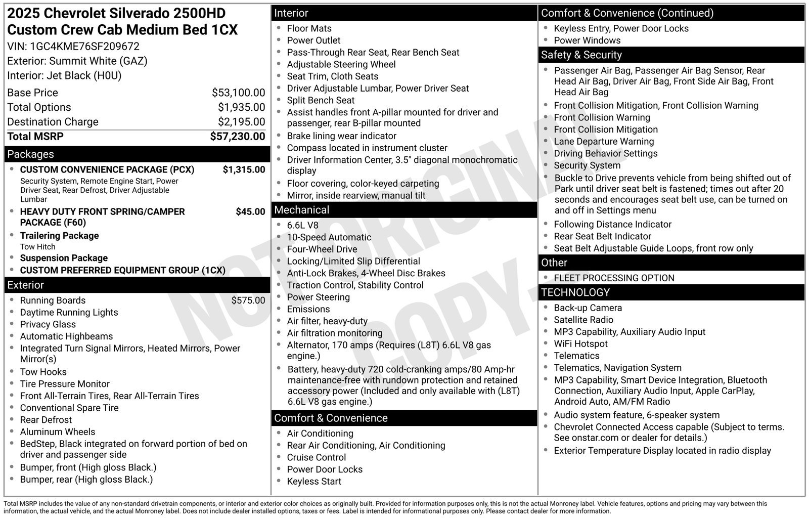 Used 2025 Chevrolet Silverado 2500 Custom w/ Custom Convenience Package AWD/4WD image 3