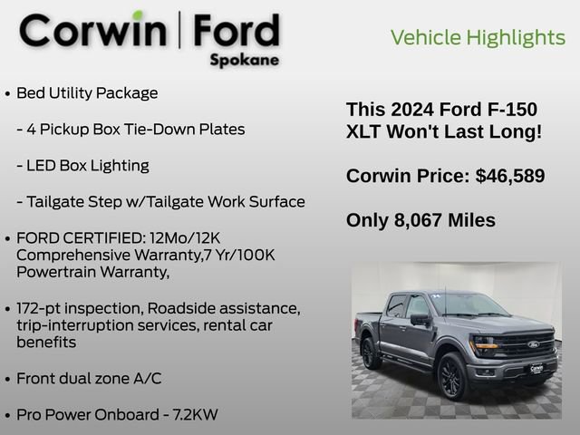 Used 2024 Ford F150 XLT w/ Equipment Group 302A MID image 19