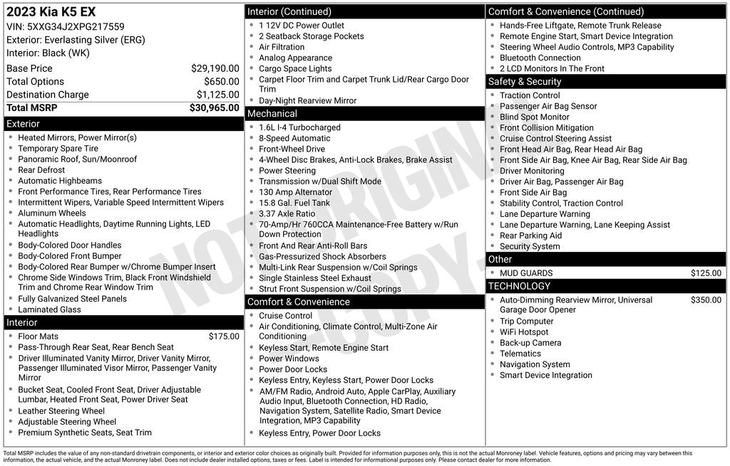 Used 2023 Kia K5 EX FWD image 32