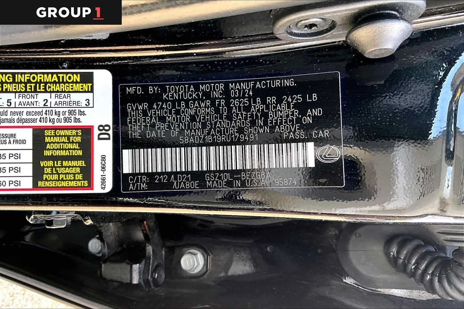 Certified 2024 Lexus ES 350 w/ Premium Package FWD image 34