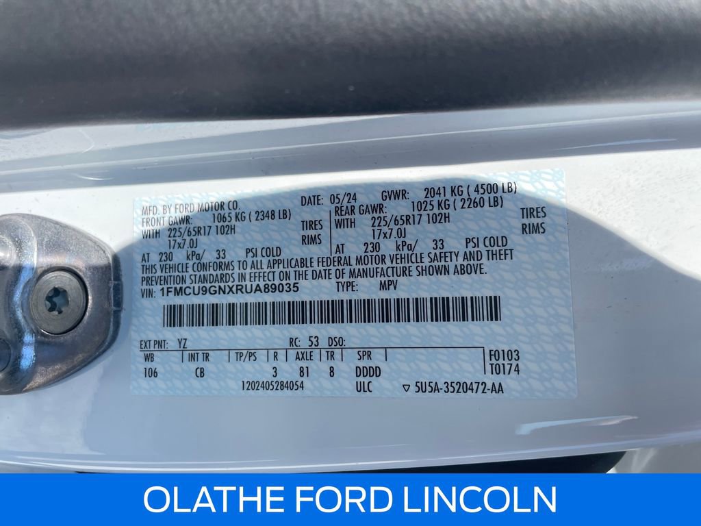 Used 2024 Ford Escape Active AWD/4WD image 21
