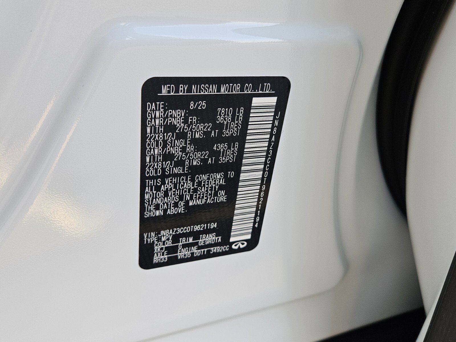 New 2026 INFINITI QX80 Autograph image 14