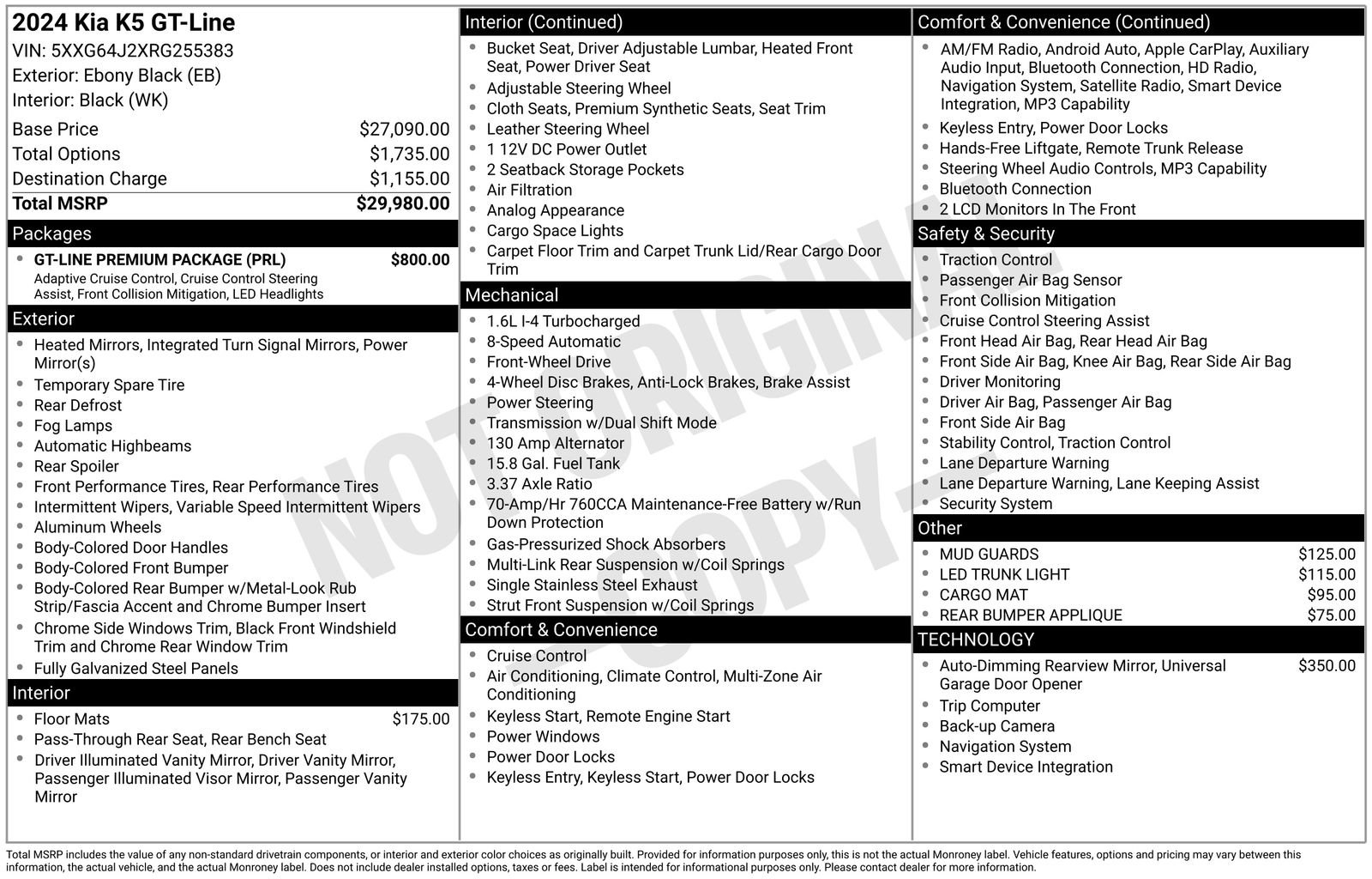 Used 2024 Kia K5 GT-Line w/ GT-Line Premium Package image 6