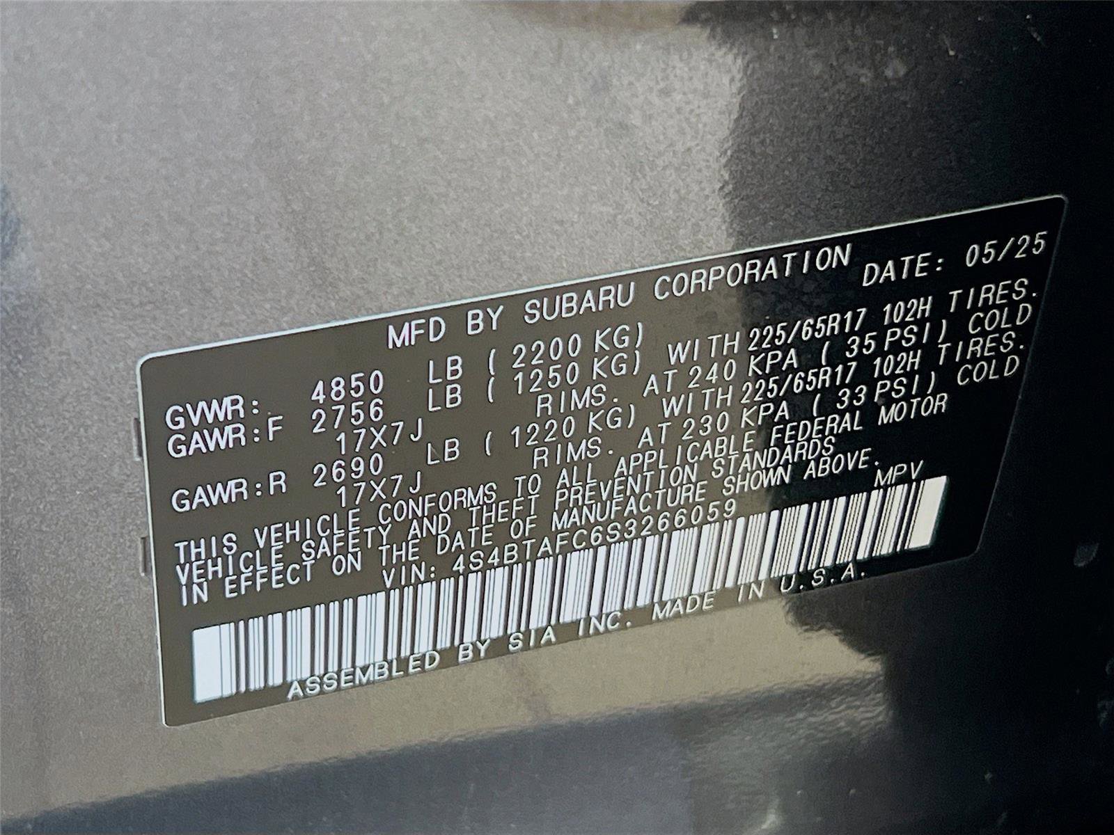 Certified 2025 Subaru Outback Premium w/ Popular Package #1A image 37