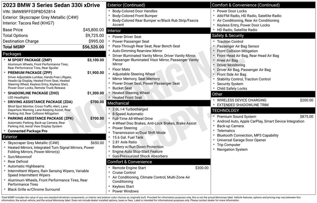 Used 2023 BMW 330i xDrive Sedan w/ M Sport Package AWD/4WD image 45