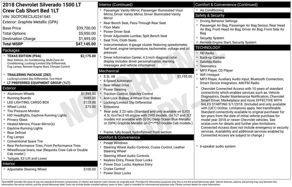 Certified 2018 Chevrolet Silverado 1500 LT w/ Texas Edition RWD image 10
