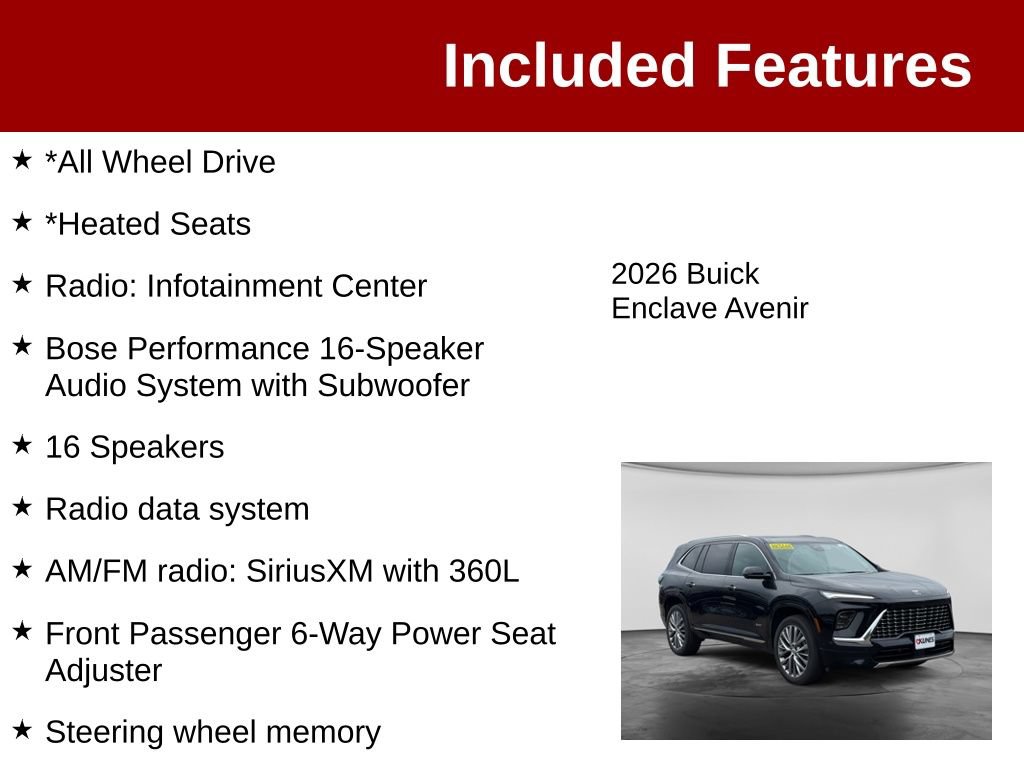 Used 2026 Buick Enclave Avenir w/ Super Cruise Package AWD/4WD image 3