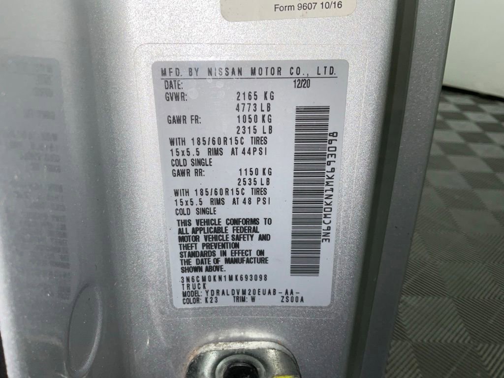 Used 2021 Nissan NV200 S w/ Back Door Glass Package FWD image 25
