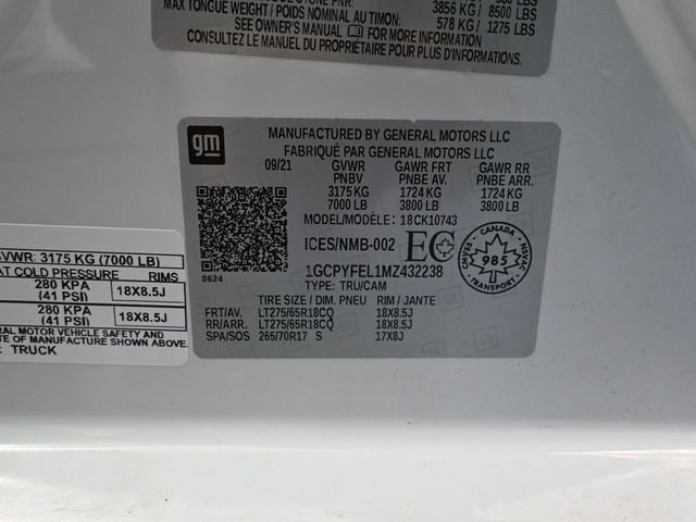 Used 2021 Chevrolet Silverado 1500 LT Trail Boss w/ Bed Protection Package image 54