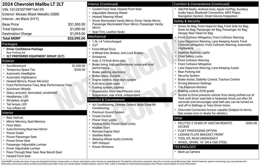 Used 2024 Chevrolet Malibu LT FWD image 35