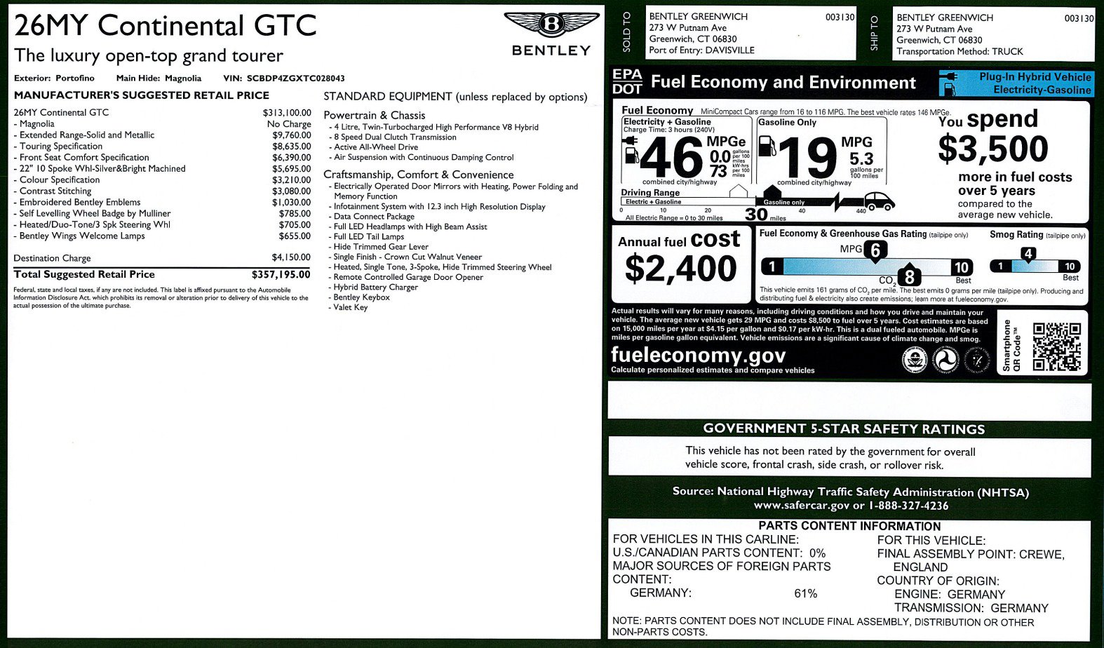 New 2026 Bentley Continental GTC AWD/4WD image 37
