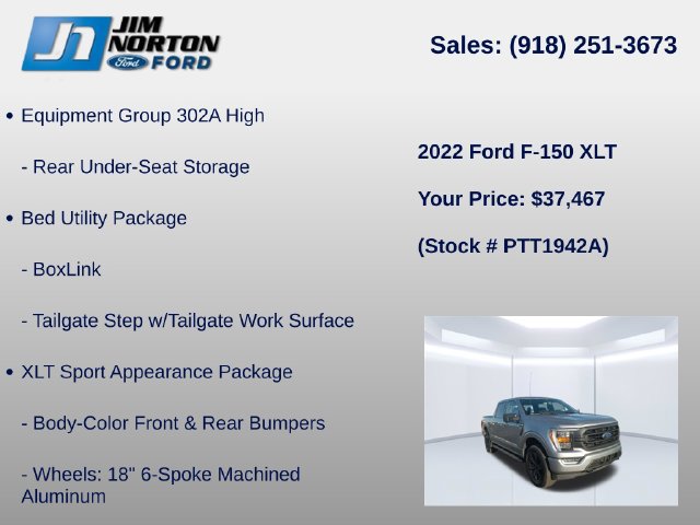 Certified 2022 Ford F150 XLT w/ Equipment Group 302A High AWD/4WD image 15