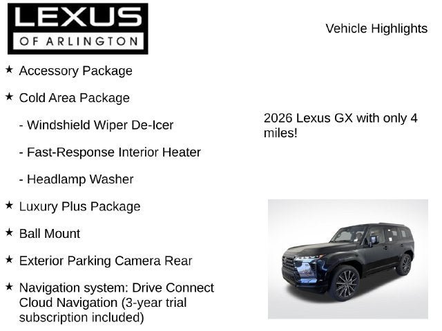 New 2026 Lexus GX 550 w/ Accessory Package (2T) AWD/4WD image 8