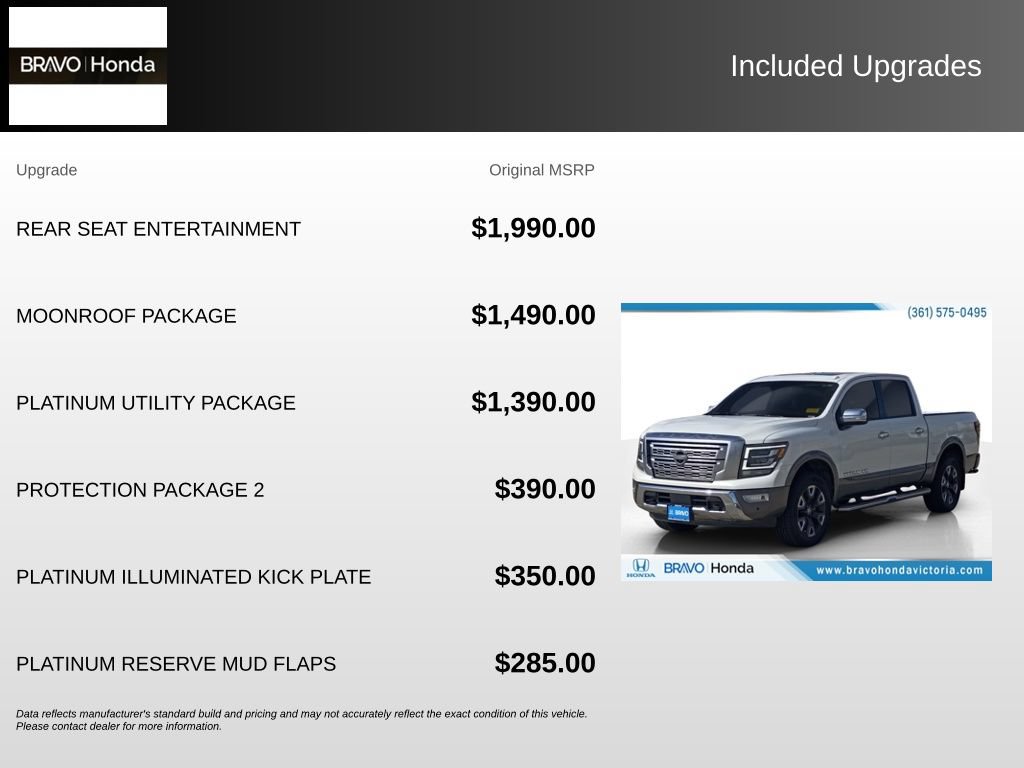 Used 2020 Nissan Titan Platinum Reserve w/ Moonroof Package AWD/4WD image 5