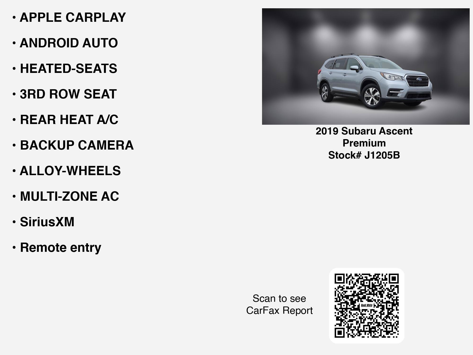 Used 2019 Subaru Ascent Premium AWD/4WD image 7