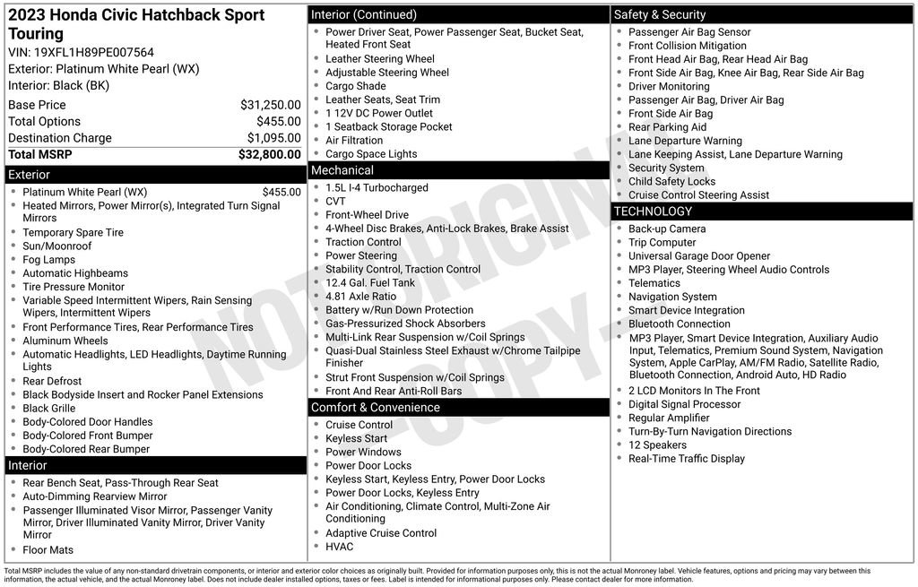 Certified 2023 Honda Civic Sport Touring image 43