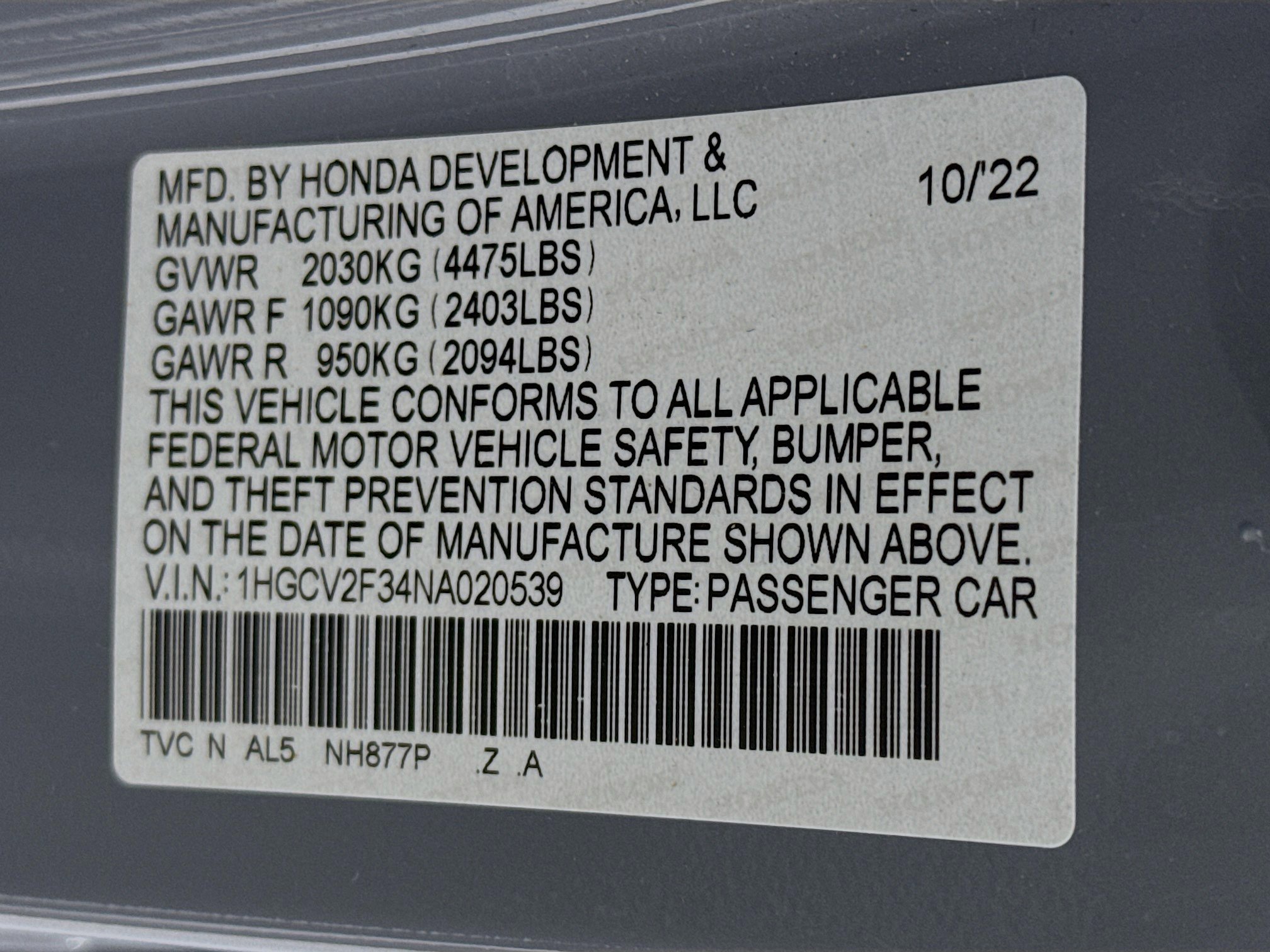Certified 2022 Honda Accord Sport image 31