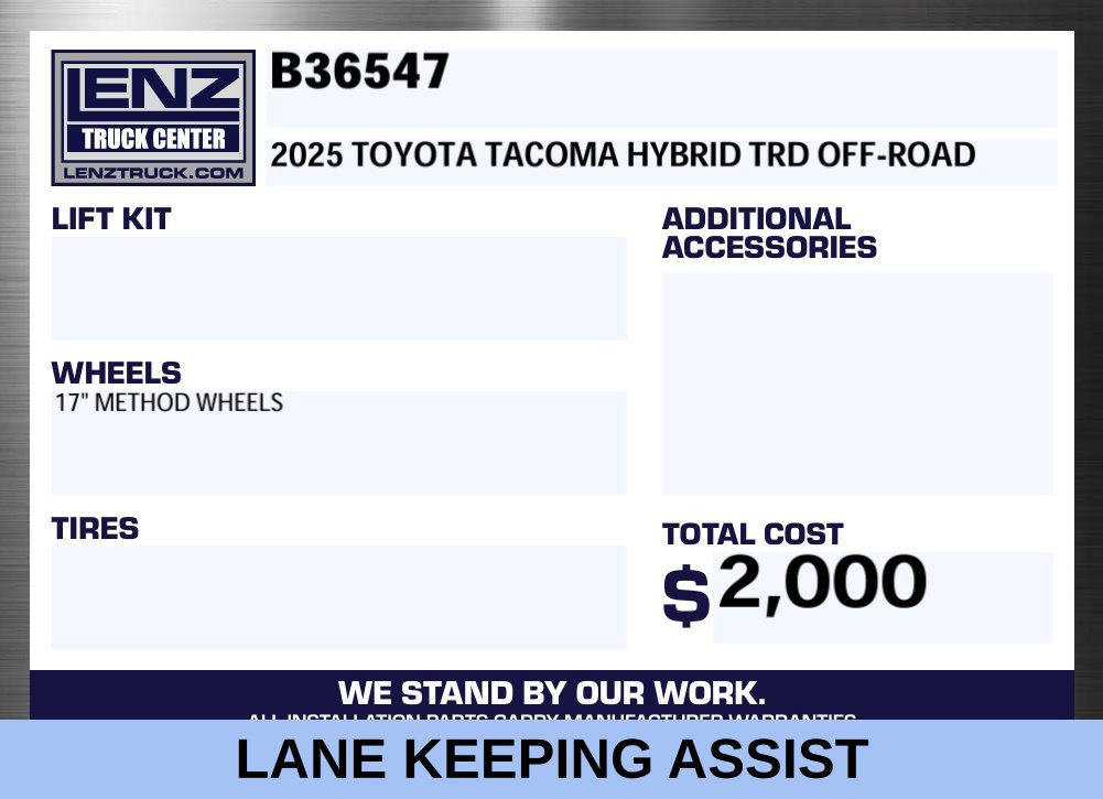 Used 2025 Toyota Tacoma TRD Off-Road w/ TRD Off Road Upgrade Package AWD/4WD image 2