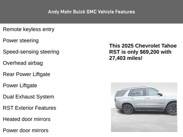 Used 2025 Chevrolet Tahoe RST w/ RST Capability Package AWD/4WD image 14